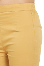 PAVONINE Light Skin Color Stretchable Cotton Lycra Fabric Pencil Pant For Women - Distacart