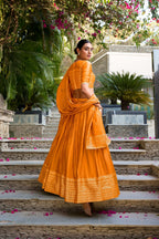 Evanik Women Pure Chanderi Plain With Zari Weaving Work Border Stitched Lehenga With Unstitched Blouse Dupatta - Distacart