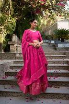 Evanik Women Pure Chanderi Plain With Zari Weaving Work Border Stitched Lehenga With Unstitched Blouse Dupatta - Distacart