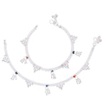AanyaCentric Silver Plated Traditional Anklets Payal - Classic and Stylish for Women and Girls - Distacart