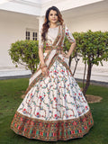 Myra White Silk Heavy Embroidered Lehenga