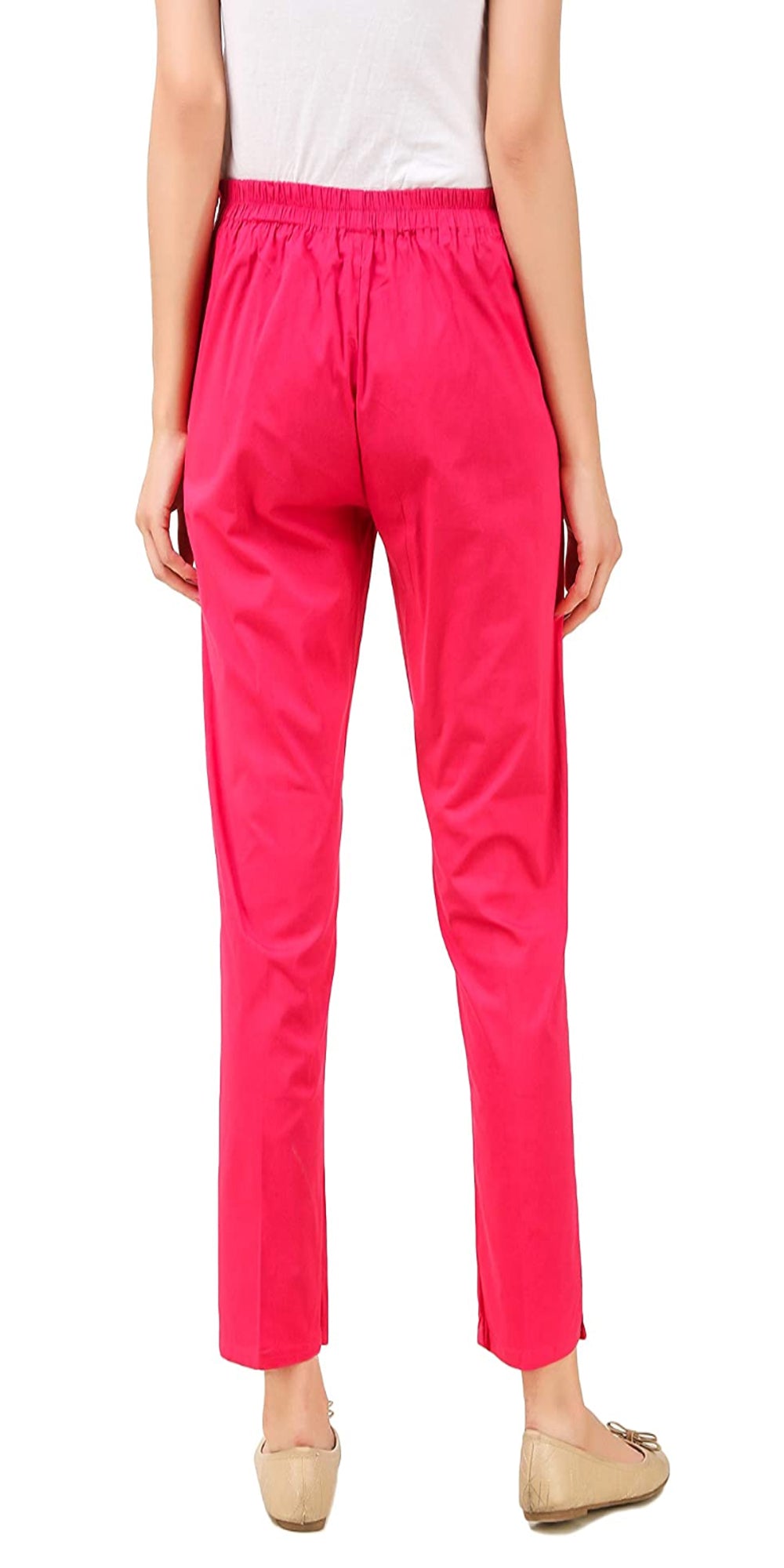 PAVONINE Rani Color Stretchable Cotton Lycra Fabric Pencil Pant For Women - Distacart
