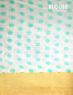 Shades of Milk White And Sky Blue Colour Floral Design Chanderi Printed Saree By Gayathri Reddy Designer Studio