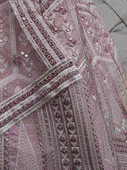 Myra Dusty Pink Pink Art Silk Embroidered Designer Lehenga