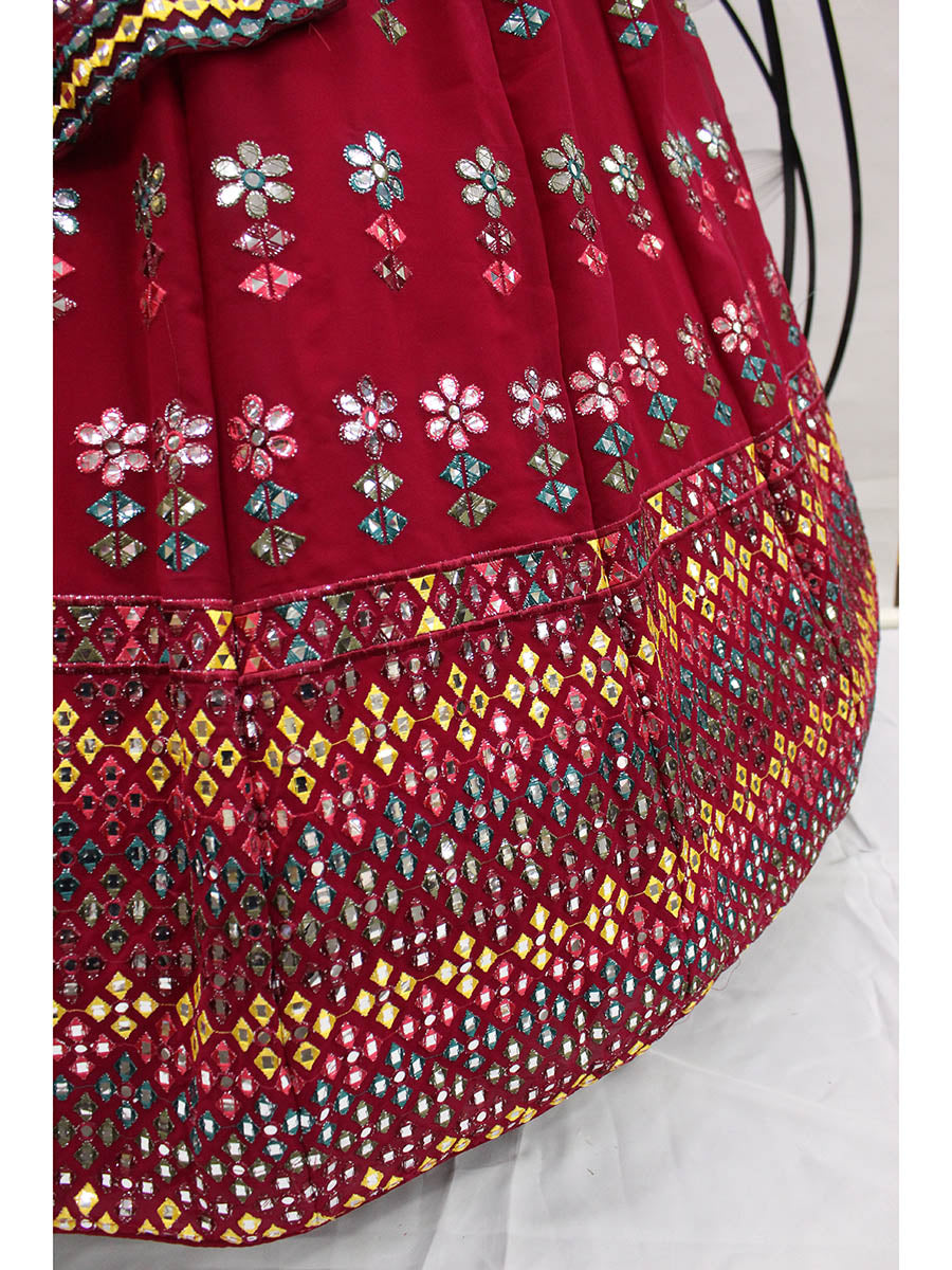 Myra Deep Pink Georgette Embroidered Designer Lehenga