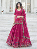 Myra Deep Pink Embroidered Designer Lehenga