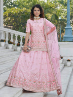 Myra Baby Pink Embroidered Designer Lehenga