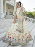 Myra Off White Embroidered Designer Lehenga