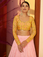 Myra Multicolour Georgette Mukaish Work Designer Lehenga