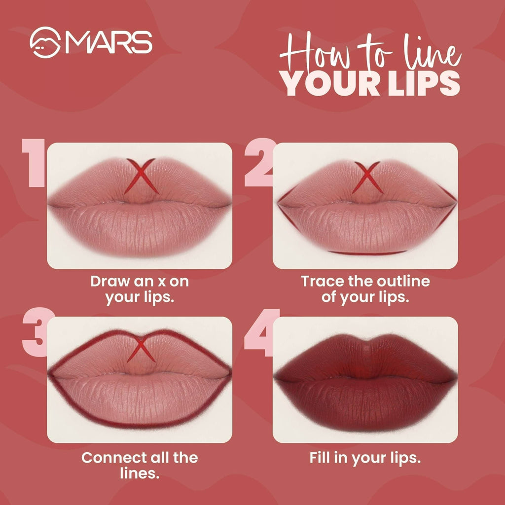 MARS Cosmetics Edge of Desire Lip Liner With Holder - Set A - Distacart