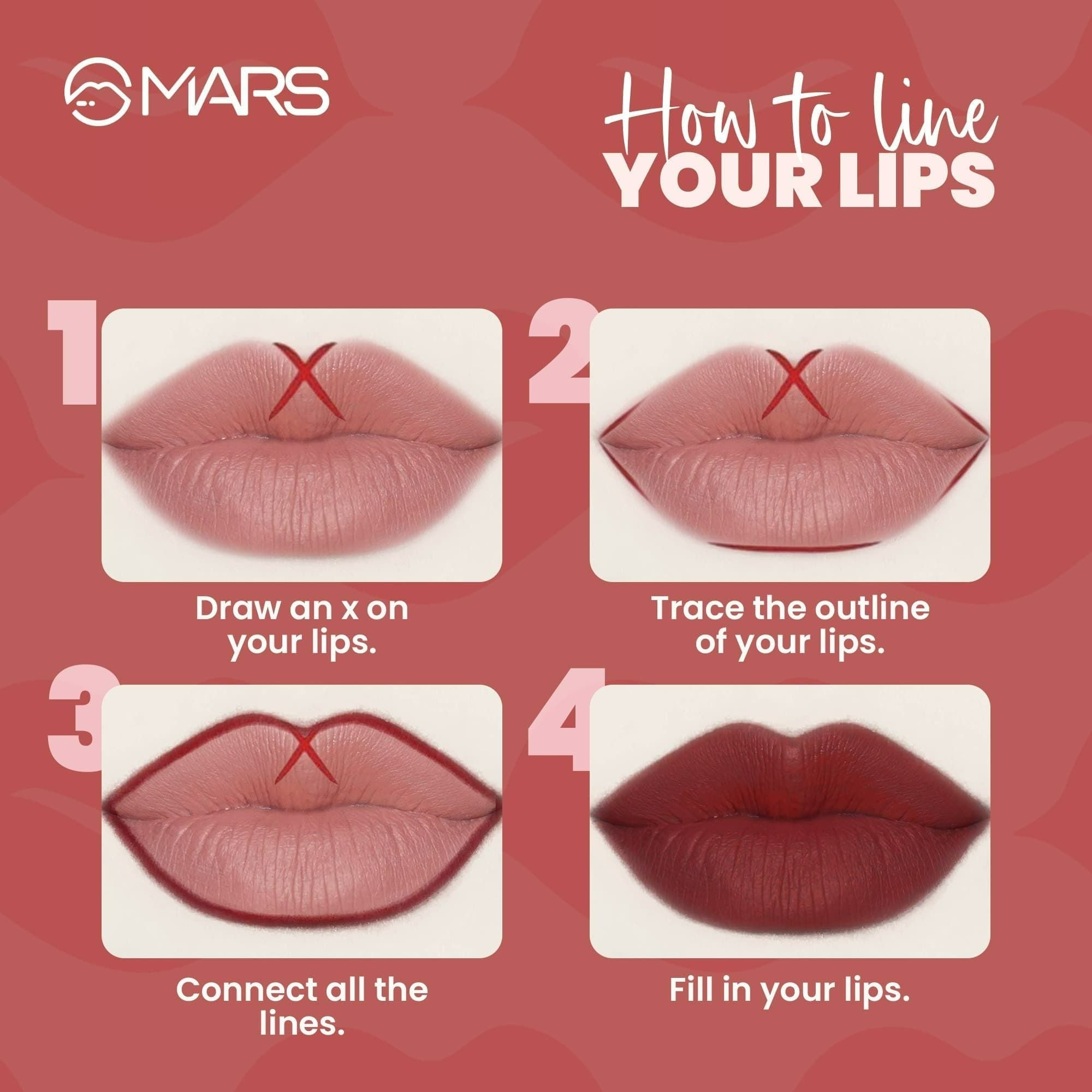 MARS Cosmetics Edge of Desire Lip Liner With Holder - Set A - Distacart