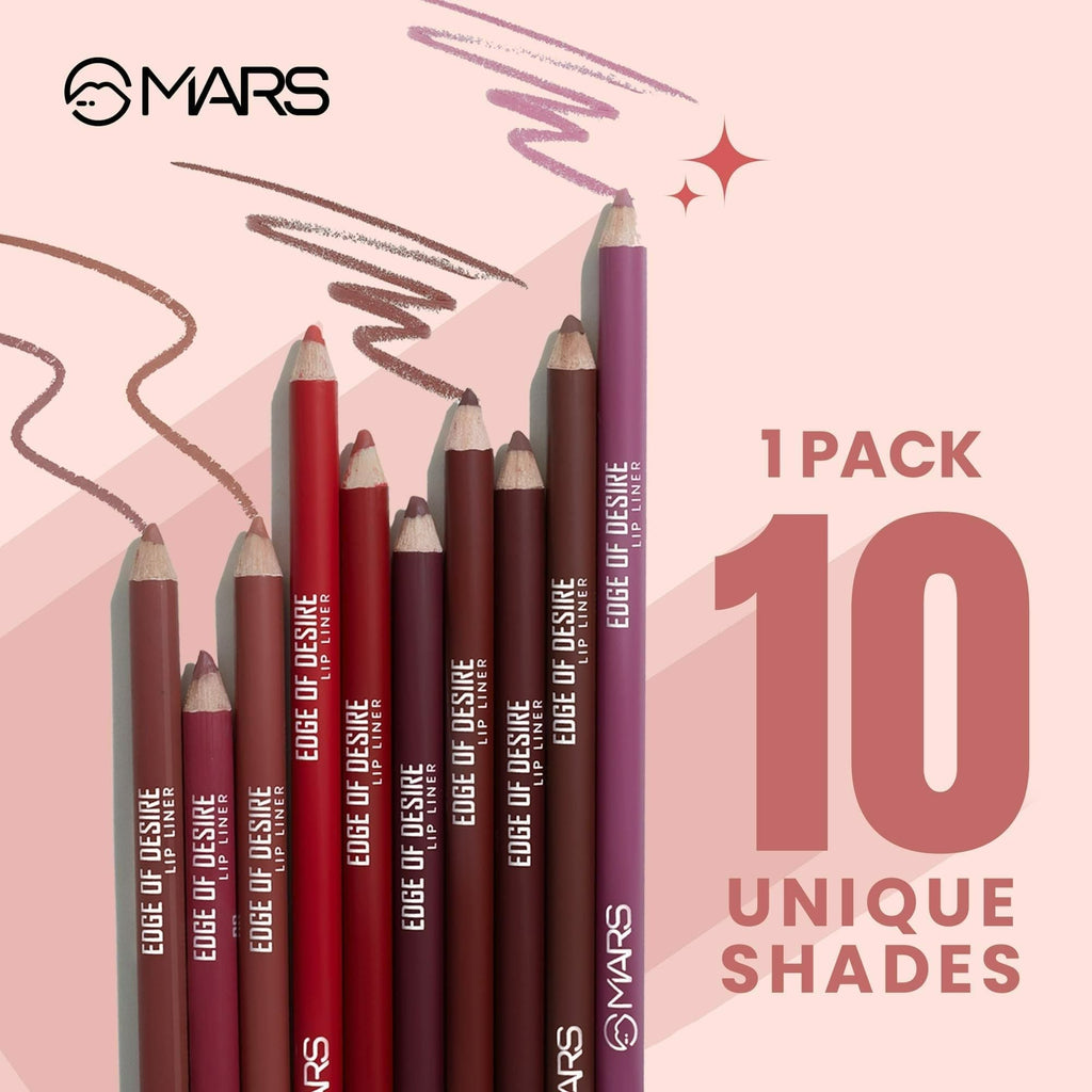 MARS Cosmetics Edge of Desire Lip Liner With Holder - Set A - Distacart
