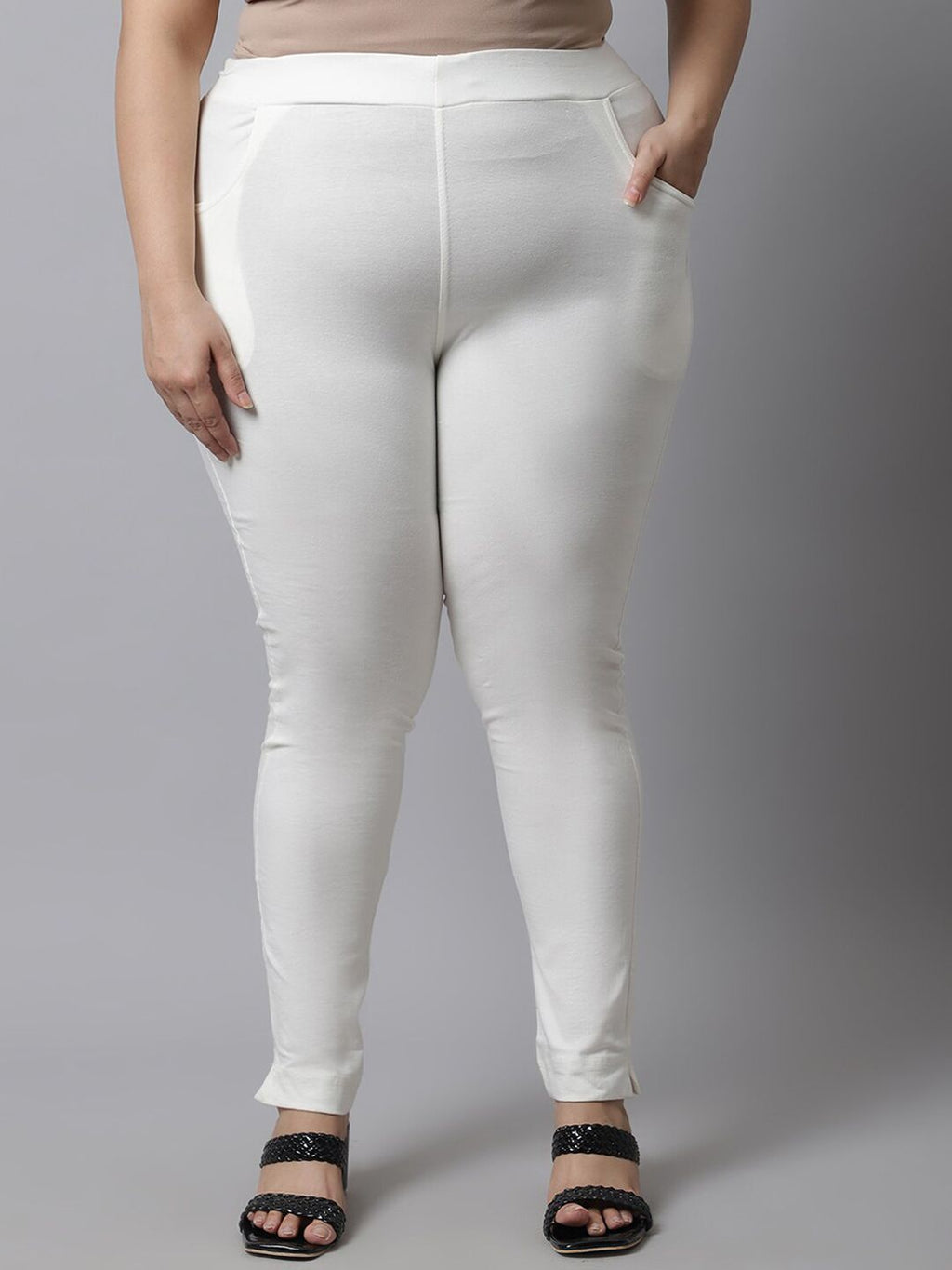 TAG 7 Women Plus Size Cotton Ankle Length Leggings