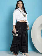 TAG 7 Floral Printed Flared Pure Cotton Palazzos