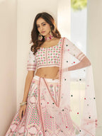 Myra White Heavy Embroidered Designer Lehenga