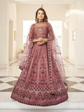 Myra Rust Orange Heavy Embroidered Designer Lehenga
