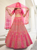 Myra Deep Pink Heavy Embroidered Designer Lehenga