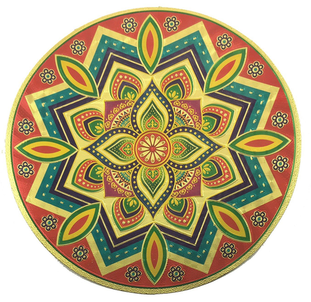 Stickerbazaar Micro Golden Embossing Rangoli Stickers