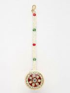 NVR Women Gold Plated CZ Stone Borla Maang Tikka - Distacart