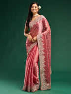 kasee Floral Embroidered Silk Blend Saree - Distacart