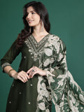 Indo Era Ethnic Motifs Embroidered Thread Work Kurta with Salwar & With Dupatta - Distacart