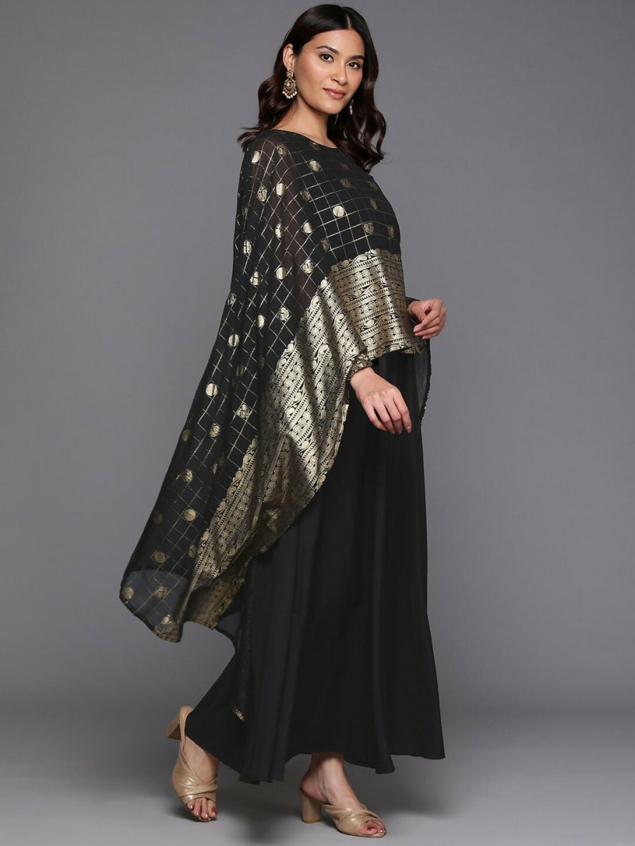 Ahalyaa Women's Traditional wear Ethnic Dress - Black - Distacart
