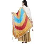 A R Silk Bandhej Multi Gota Fancy Dupatta Color Multi color Dupatta or Chunni