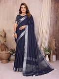 Anaita Teal Weaving Linen Cotton Saree With Blouse - Distacart