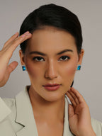 stone stud (sky blue) - Ruby Raang - Distacart