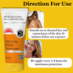 Dermistry Ultra Lite Matte Water Based Sunscreen for Oily Skin SPF 50 UVA UVB PA+++ Protection - Distacart