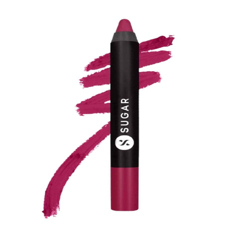 Sugar Matte As Hell Crayon Lipstick - Poppy Adams (Raspberry Pink)