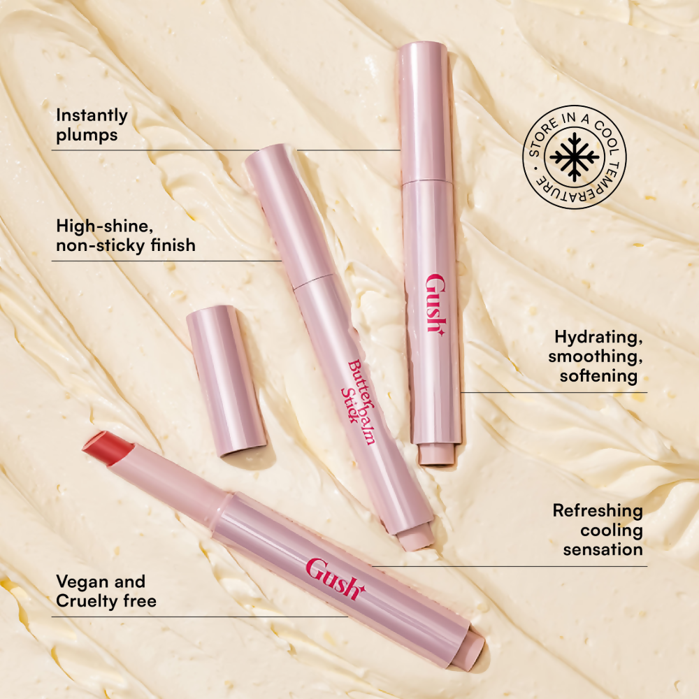 Gush Beauty Hybrid Gloss Butter Balm High Shine & Hydrating - Sheer Orange