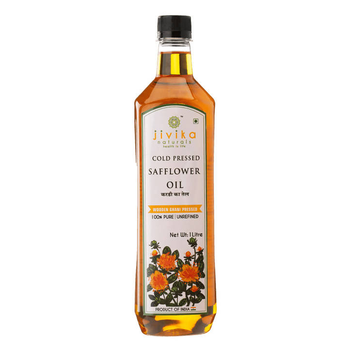 Jivika Naturals Cold Pressed Safflower Oil - Distacart