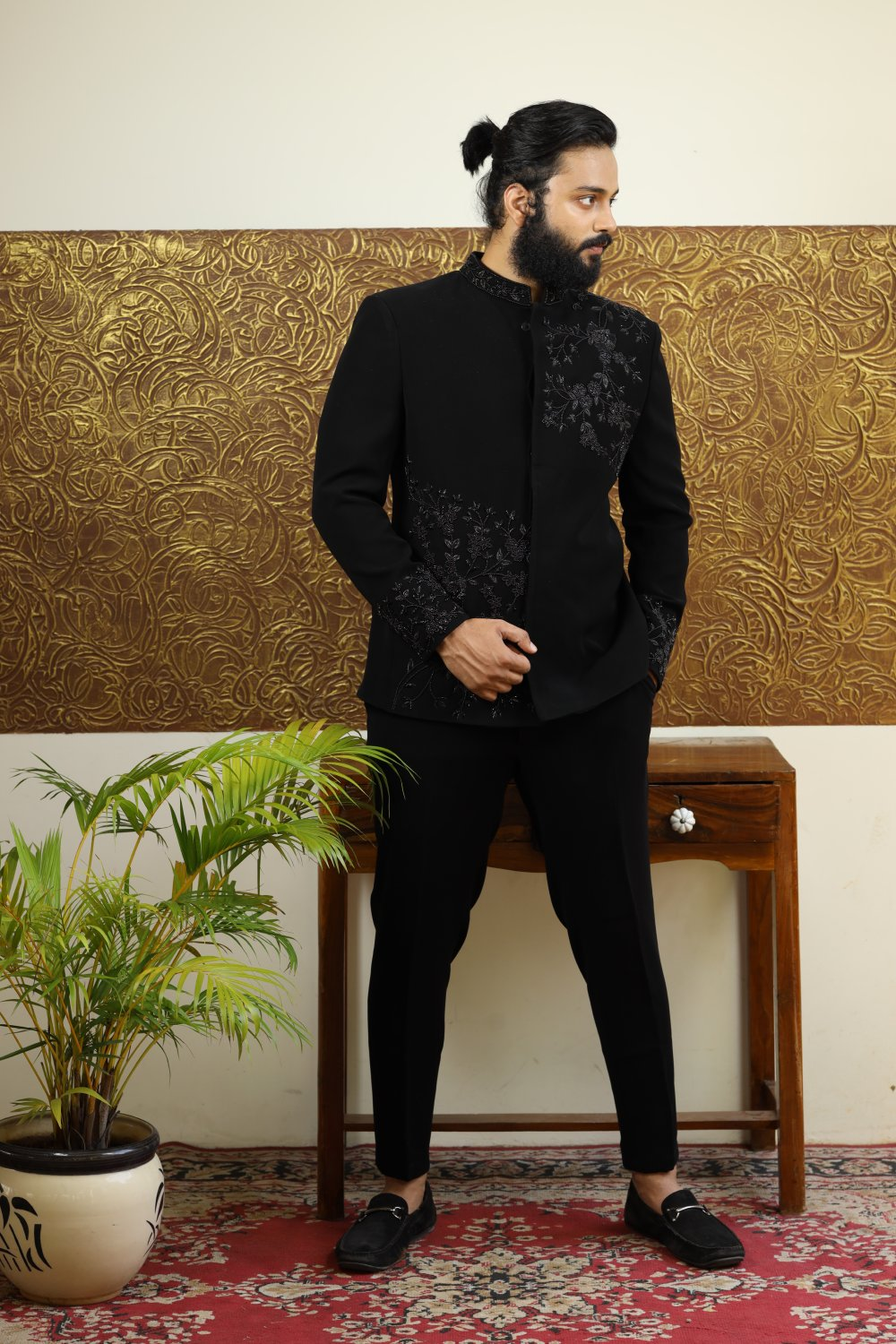 Chival Bandhgala Designer Men's Indo Western by Hilo Design
