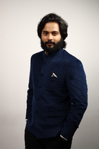 Blue Crude - Bandhgala Designer Men's Jacket by Hilo Design