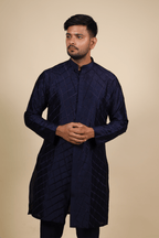 Cut Lattice Designer Men's Kurta by Hilo Design
