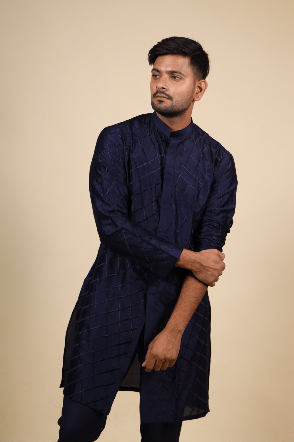 Cut Lattice Designer Men's Kurta by Hilo Design