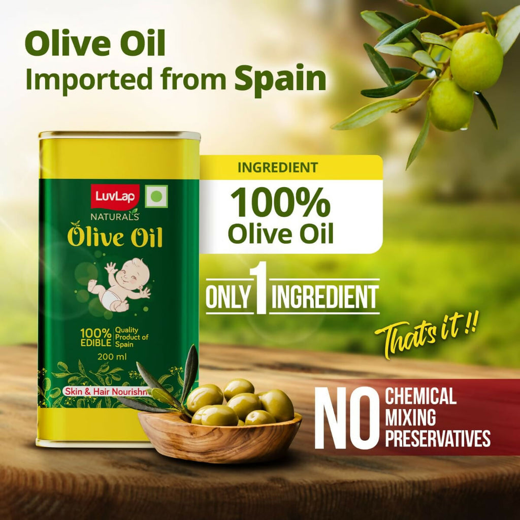 LuvLap Naturals Baby Body Massage Olive Oil for New Born