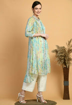 Joban Fashion Print Chinnon Kurta Set