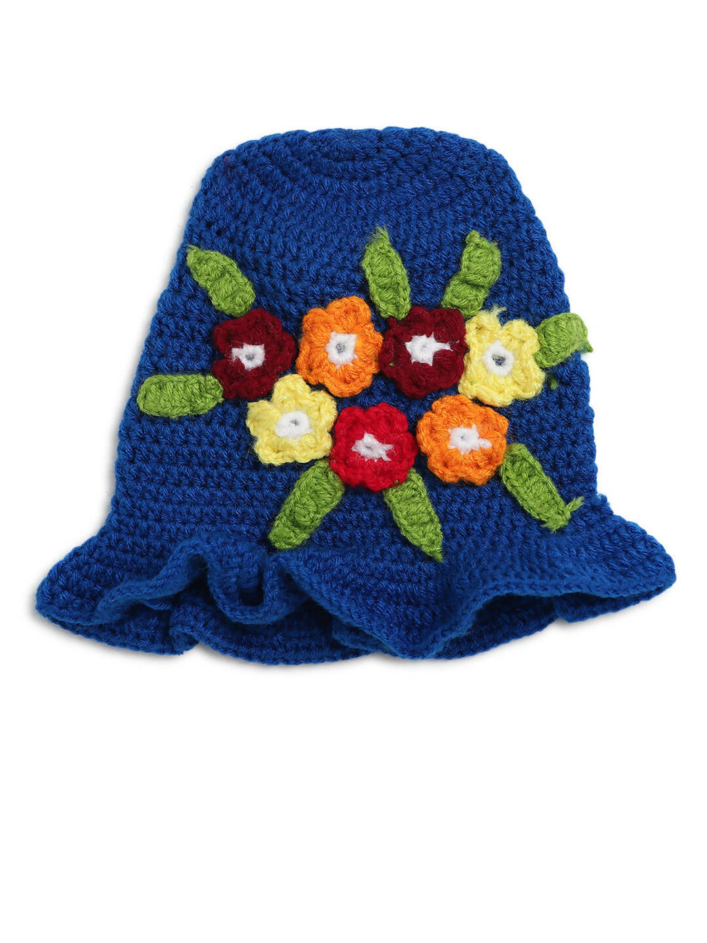 ChutPut Hand knitted Crochet Elsa Dress with Cap For Baby Girls - White