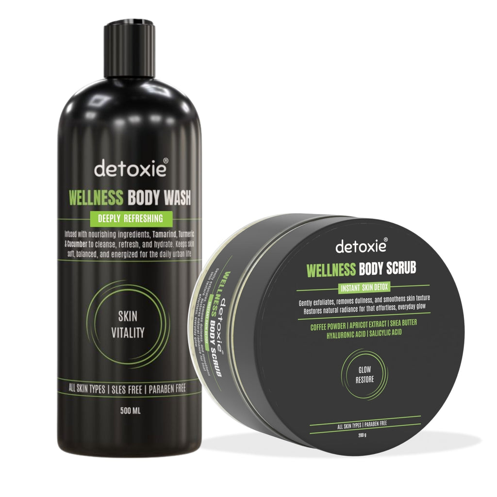 Detoxie Wellness Body Wash & Body Scrub Combo - Distacart