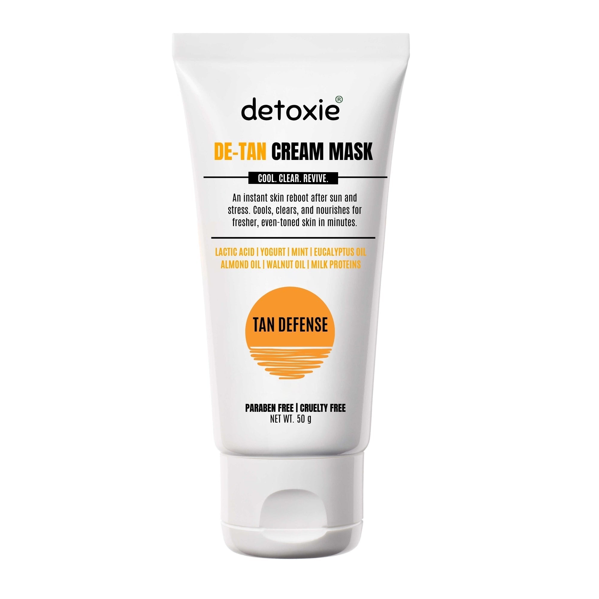 Detoxie Detan Cream Mask with Mint & Yogurt - Distacart