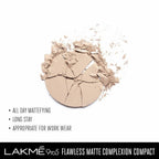 Lakme 9 To 5 Flawless Matte Complexion Compact - Melon
