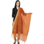 A R SILK VNS Border Buti Fancy Dupatta Orange Color Dupatta or Chunni
