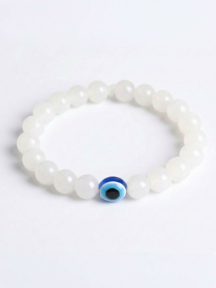 NVR White Crystal Evil Eye Bracelet for Men & Women - Distacart