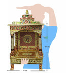 Silver Coated Multi Color Pooja Mandir / Pooja Mandiram Multi Color