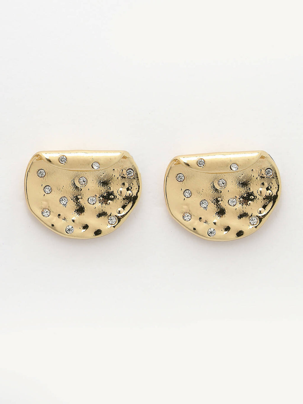 NVR Women Gold-Plated Contemporary Studs Earrings - Distacart