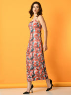 Myshka Women's Multi Printed Party Dress - Distacart