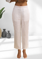 Joban Fashion Off White Linen Embroidered Readymade Cord Set - Distacart