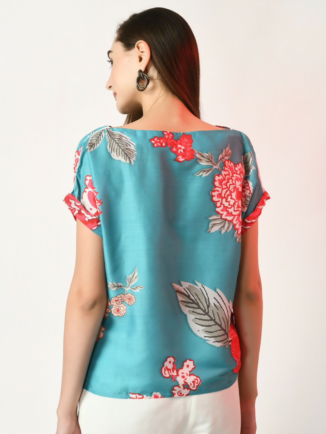 Myshka Women's Sea Green Printed Top